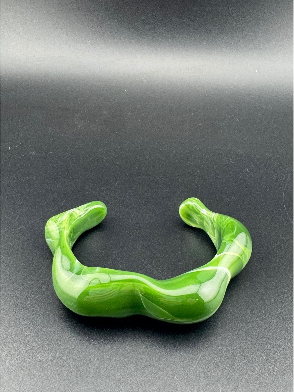 Green Marbled Resin Cuff Bracelet